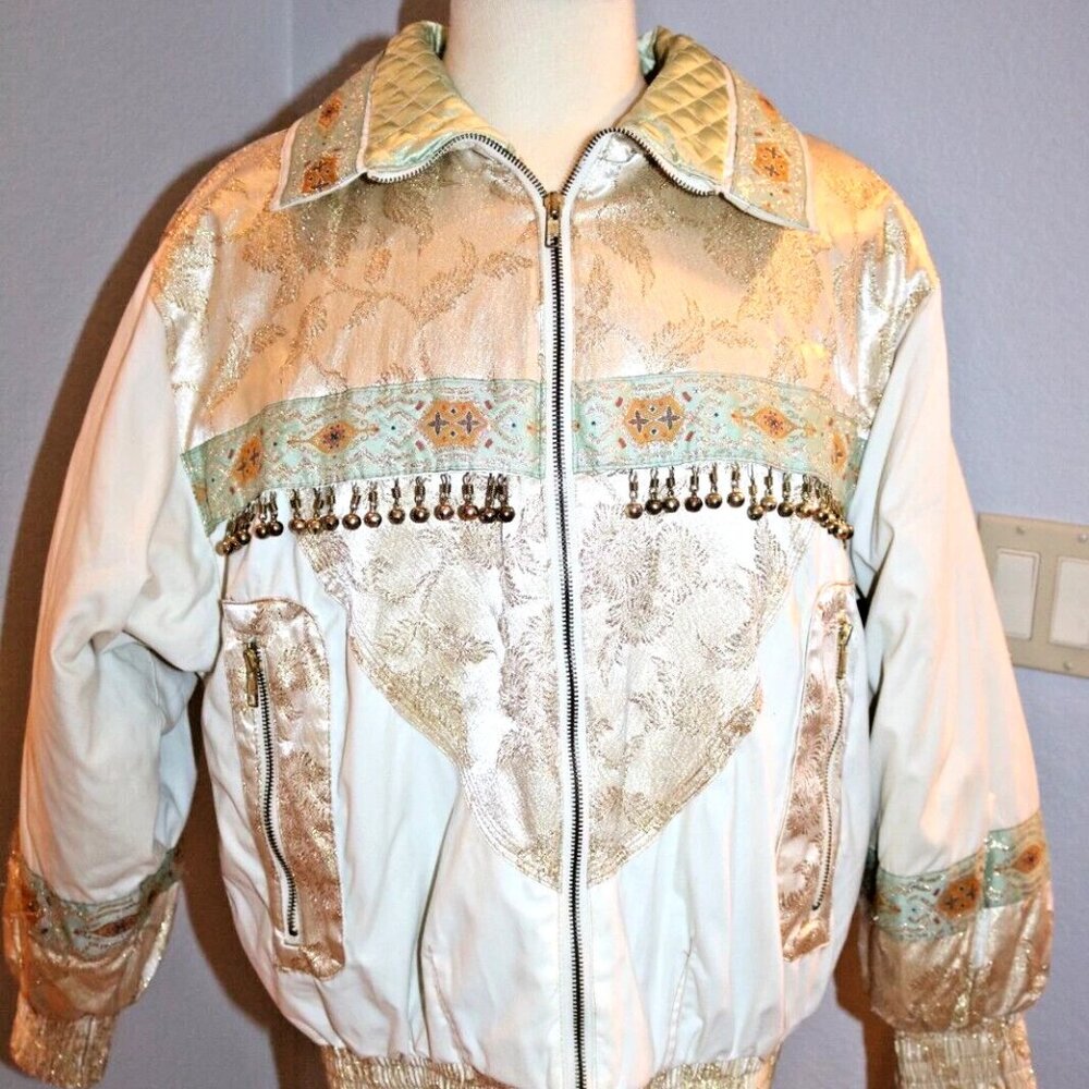 Otello Pelle Vintage 90s Jacket Womens Retro Winter Ski Snow Board Bomber